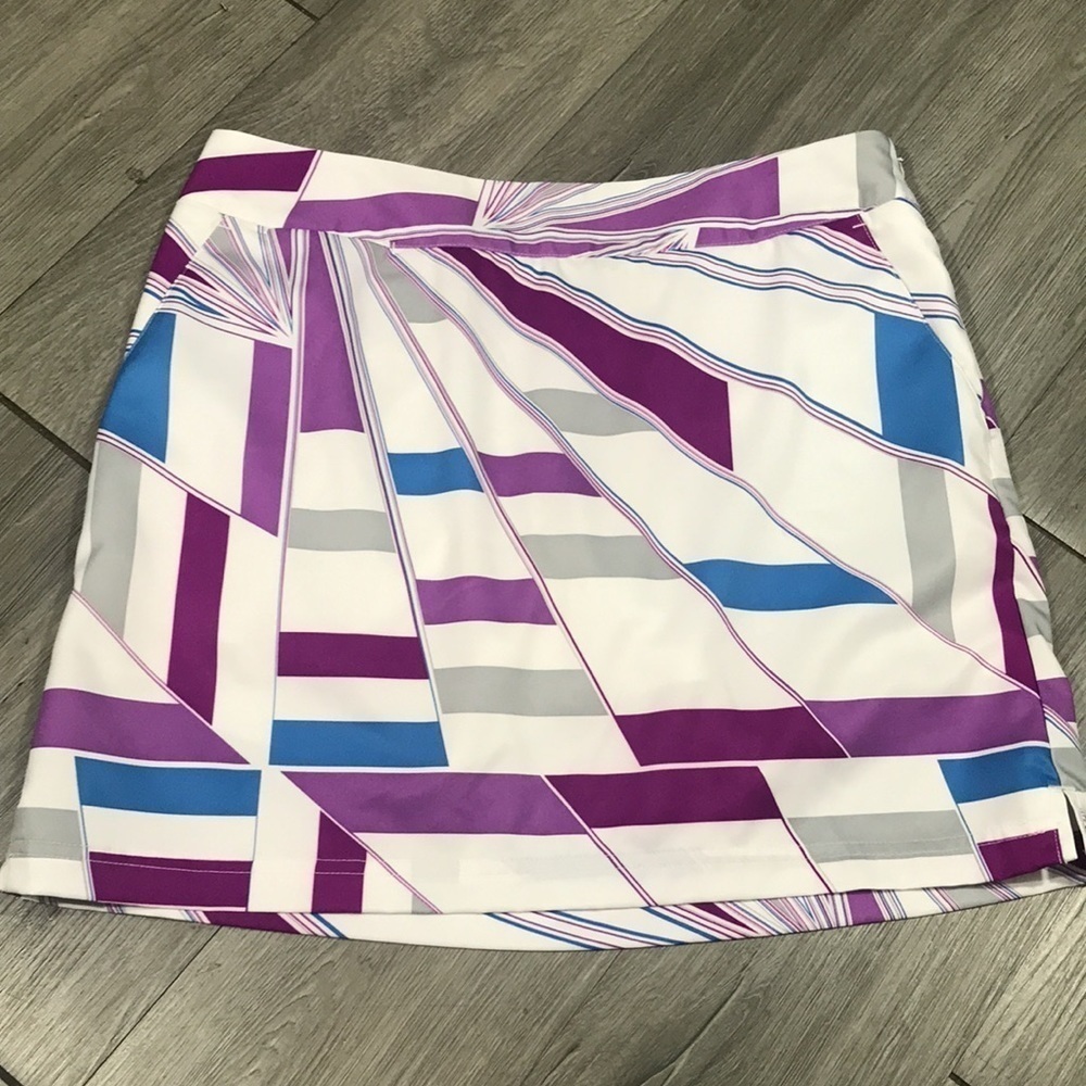 Adidas Geometric Print Clima Cool Athletic Skort - Picture 4 of 10